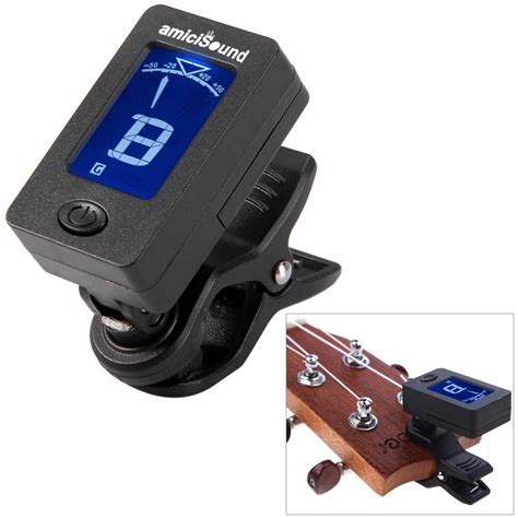 amiciSound Automatic Clip-on Tuner for Chromatic Guitar Bass, Violin ...