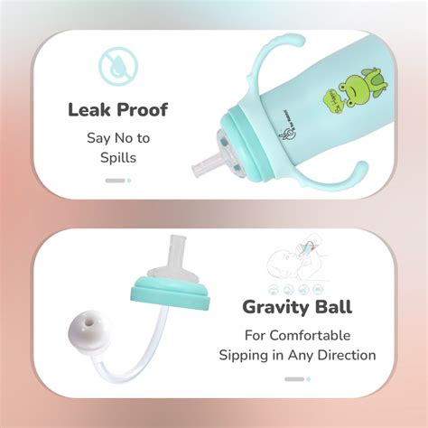 Steebo Tiny Tales 2-in-1 Spout & Straw Stainless Steel Sipper Bottle ...