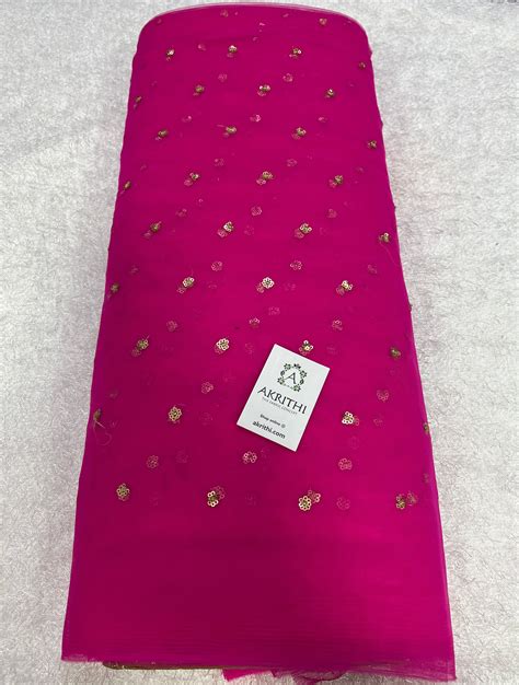 Buy butti net fabric | Embroidered designer fabrics online – Akrithi