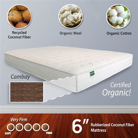 Buy NATURAL LIFE PALMPRING Cambay Queen Mattress - Organic Coconut Coir ...