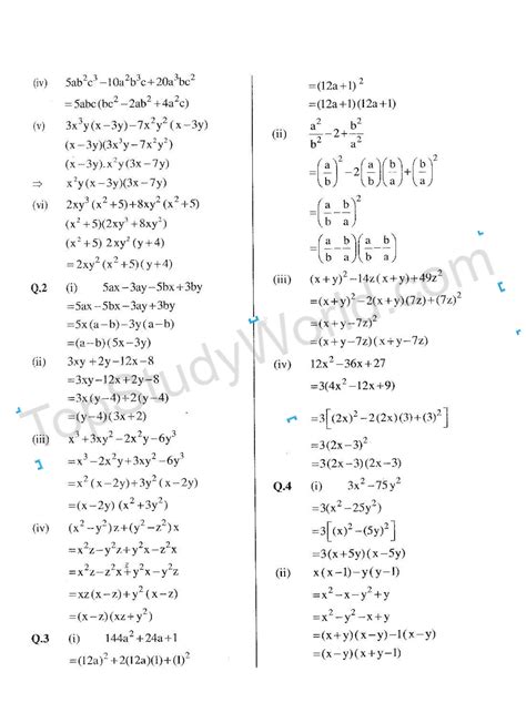 Image result for Class 9 Maths Factorization Question