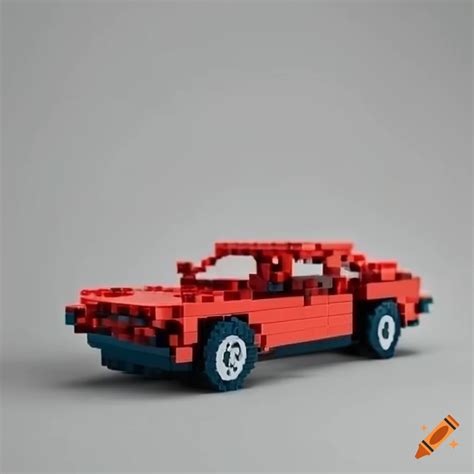 Realistic lego model of a porsche car