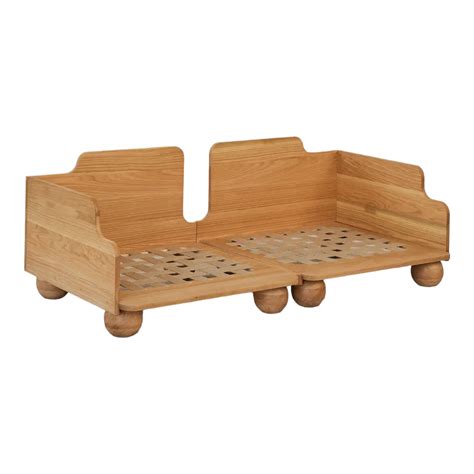 Nismaaya Batson Oak Wood 2 Seater Sofa Blue – Nismaaya Decor