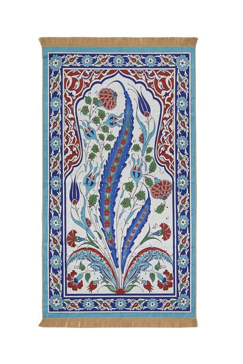 Turquoise Velvet Carpet Prayer Rug
