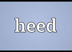 Image result for heeded