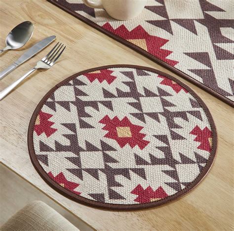 Buy MonaB Set of 2 Printed Round Placemats| 12 IN | PP-115