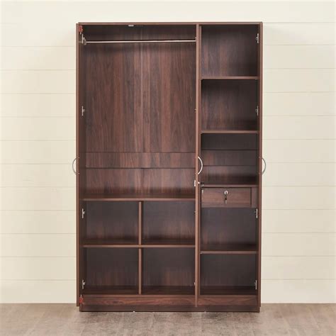Buy Helios Lewis 3-Door Wardrobe - Brown from Helios by Home Centre at ...