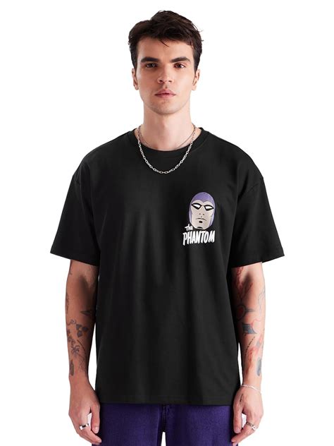Buy The Souled Store Official The Phantom: Graphic Print Oversized T ...