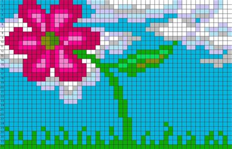 Image result for Simple Bead Loom Flower Patterns
