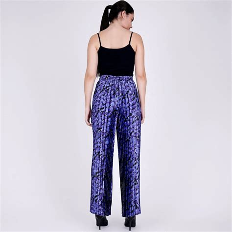 Blue Camouflage Print Knife Pleated Palazzo – First Resort by Ramola ...