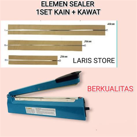 Jual ELEMEN KAWAT PEMANAS SEALER PRESS PLASTIK ELEMENT IMPULSE 20 30 40 ...