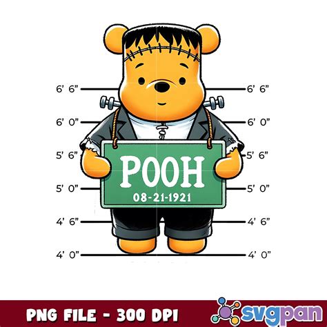Poohkenstain in prison png, spooky season png, halloween cartoons png ...