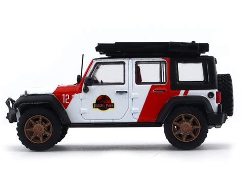 Jeep Wrangler Jurassic Park white 1:64 Time Micro diecast scale model ...
