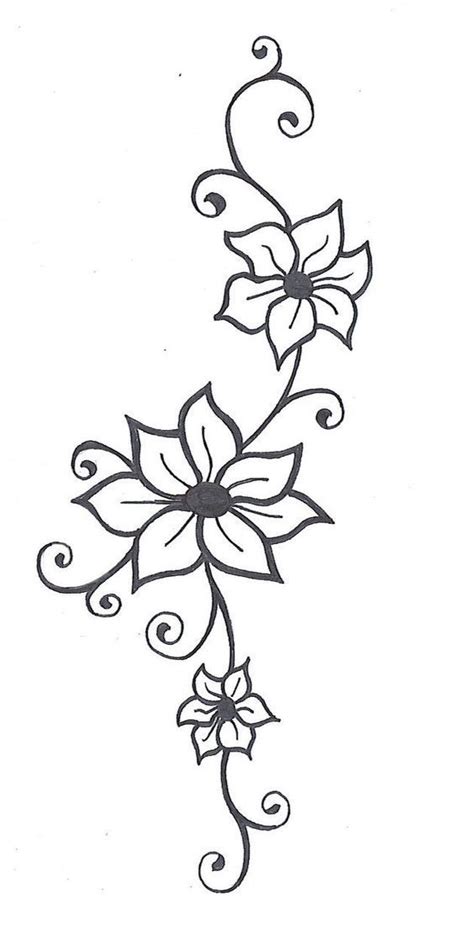 flower drawing vine