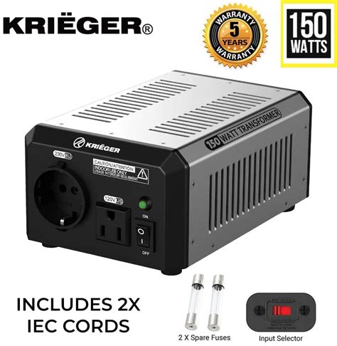 Buy Krieger 150 Watts Voltage Transformer, 110/120V to 220/240 Volts ...