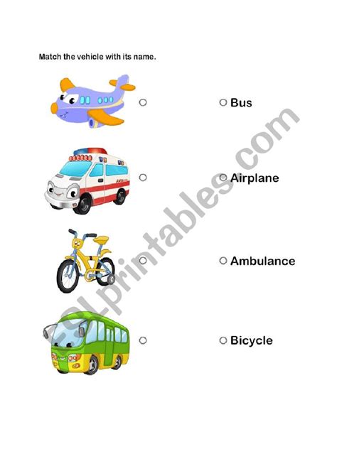Transportation Matching Worksheet 的图像结果