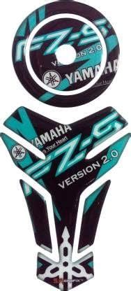 AutoMopix Compatible with Yamaha FZ-S Racing Bike Tank Pad and Fuel Cap ...