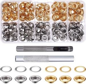 DIY Crafts Grommet Kit with 200 Set Grommets (3/8 Inch) Grommet Kit ...