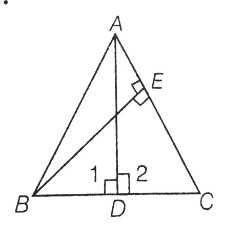 In Figure, `a A D\ a n d\ B E` are respectively altitudes of an ...
