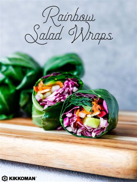Rainbow Salad Wraps - Kikkoman Home Cooks | Recipe | Rainbow salad ...