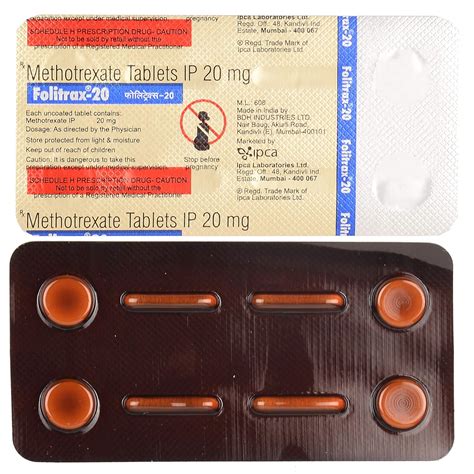 Folitrax-20 - Strip of 4 Tablets : Amazon.in: Health & Personal Care