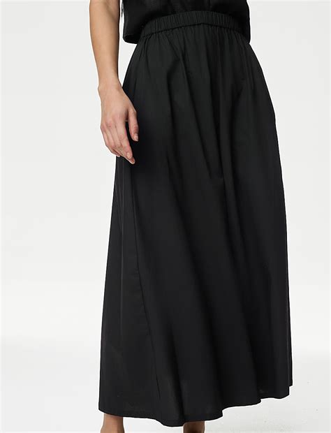 Buy Pure Cotton Midi Skirt at Marks & Spencer