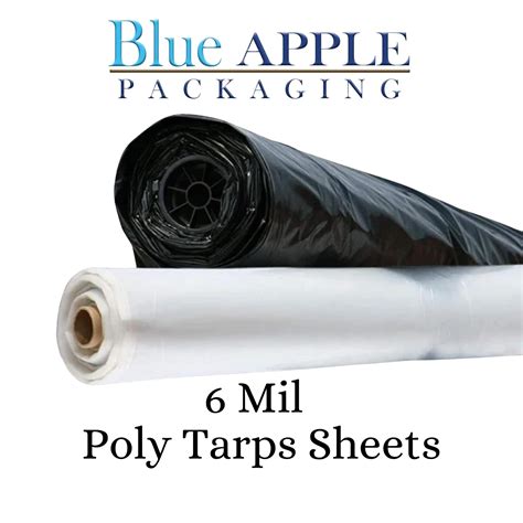 Plastic Sheeting 6 Mil Clear & Black - Blue Apple Packaging