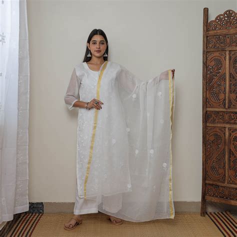 Kota Doria Embroidered Suit Set – Buy Online – iTokri आई.टोकरी