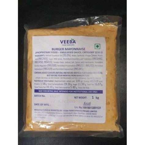 Veeba Burger Mayonnaise 1kg : Amazon.in: Grocery & Gourmet Foods