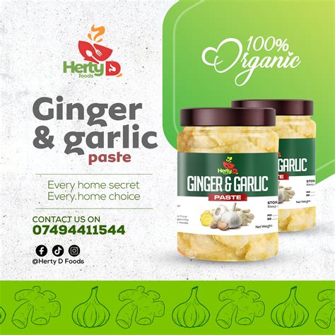 Ginger garlic paste advert flyer designed by oppomence graphics contact us on 0247369275 – Artofit