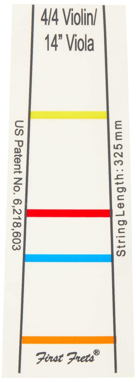 Buy Don't Fret FF121 First Fret Beginners Fingering Decal for 4/4 ...