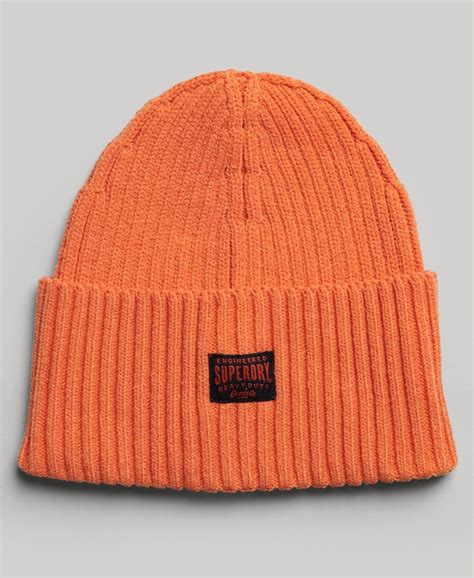 WORKWEAR KNITTED UNISEX ORANGE BEANIE HAT