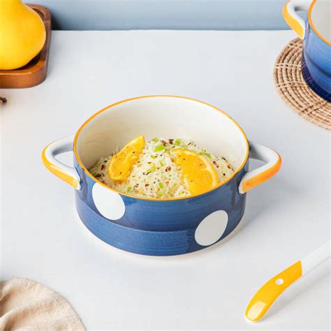 Nitori Polka Dots Bowl With Handle 6 Inch 750 ml Online - Premium ...