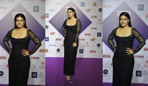 kajol in tight bodycon black dress trolled badly for uncomfortable ...