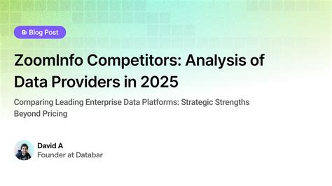 Databar Blog | ZoomInfo Competitors: Analysis of Data Providers in 2025 - competitors of zoominfo