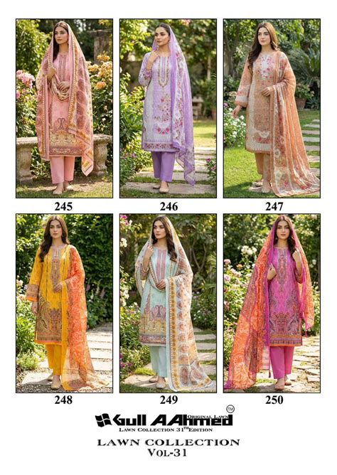 Gull Ahmed Lawn Collection Vol 31 Cambric Cotton Dress Material ...