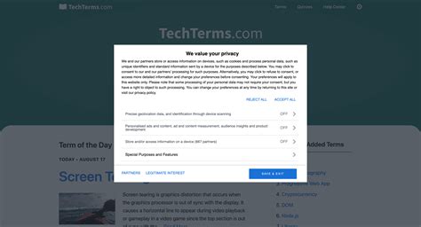 TCF Definition - What is a Transparency and Consent Framework?