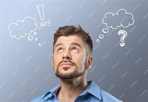 Premium Photo | Portrait of handsome man thinking about something