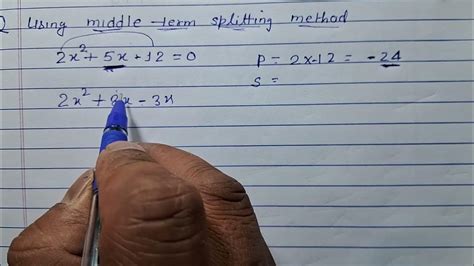 Image result for Middle Term Splitting Method Math
