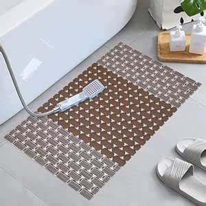Buy JUGTE Shower Mat with Suction Cups and Drain Holes, Non Slip, Anti ...