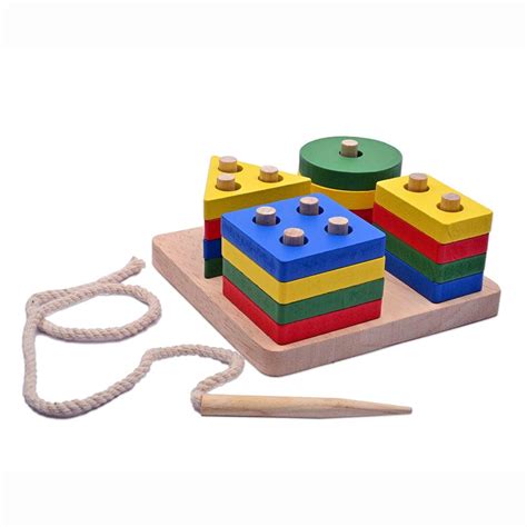 Buy Nesta Toys Wooden Shape Sorter Puzzle - Wooden Sorting, Stacking ...