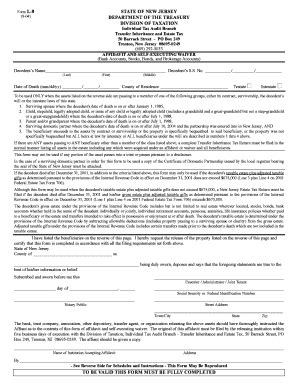 Bill Of Sale Form New Jersey Affidavit Of Service | pdfFiller