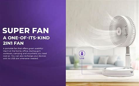 i GEAR Superfan - Portable Desk & Table Fan with Height Adjustable ...