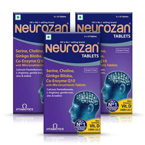 Buy Neurozan 30 Tablets with Ginkgo Biloba, Serine, Choline & Magnesium ...