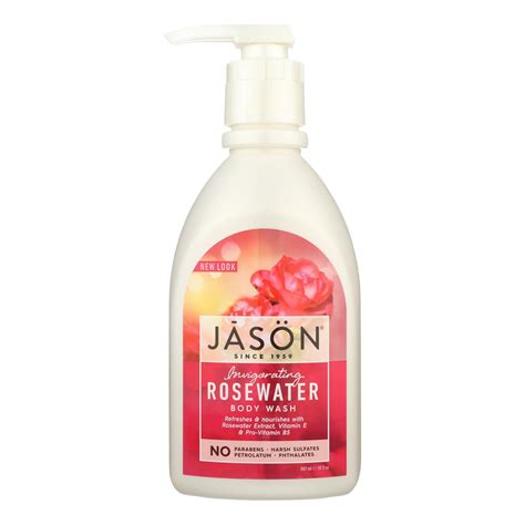 Jason Body Wash Pure Natural Invigorating Rosewater - 30 Fl Oz - Pure ...