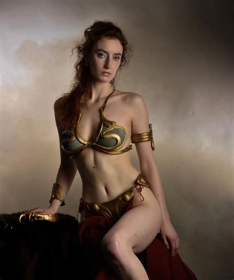 Tried capturing Carrie's energy while shooting in my Slave Leia cosplay ...