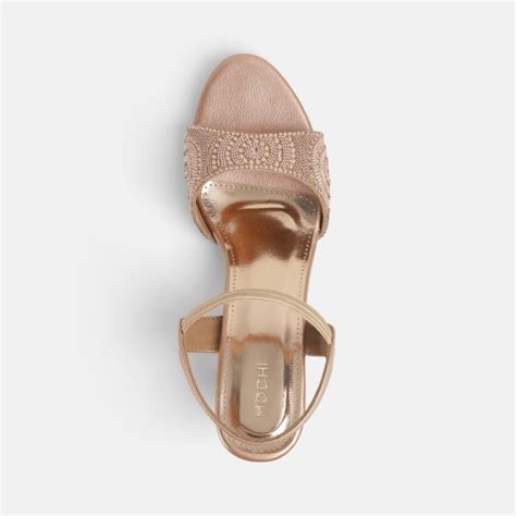 Buy Mochi Women Rose-Gold Party Sandals Online | SKU: 35-1508-52-36 ...