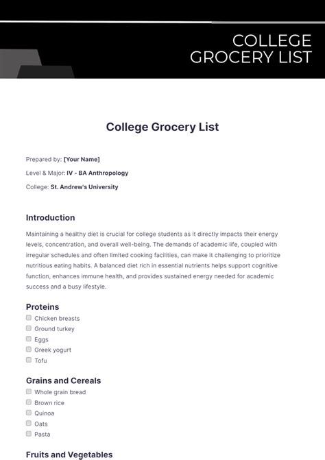 Free kitchen prep list Template to Edit Online