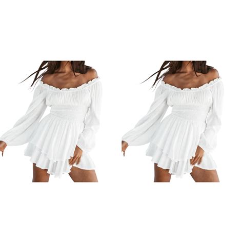 2 Pack Summer Dress for Women Petite Maxi Dresses Ruffled Layered ...