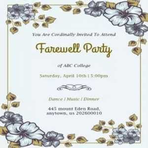 100+ Invitation Message Ideas For Farewell Party With Images